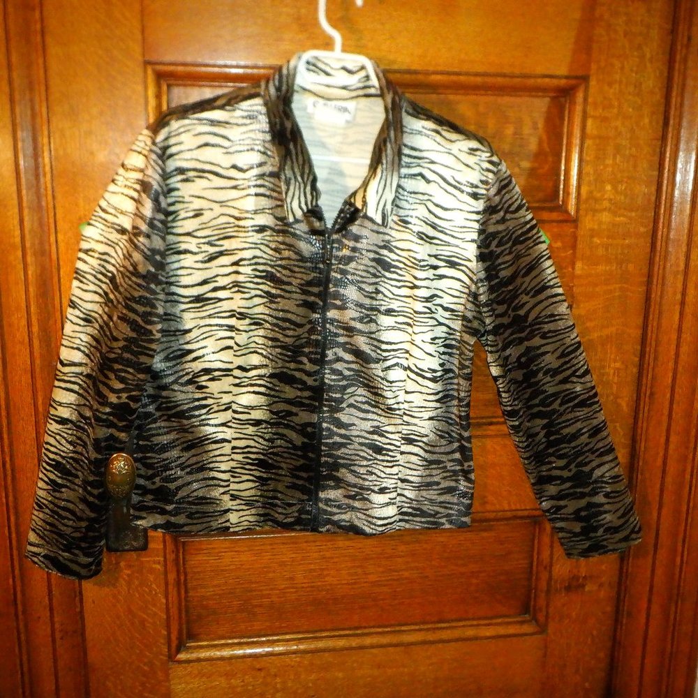 Gorgeous ~~~ GALLERIA ~~~ Front Zip Jacket ~ Large